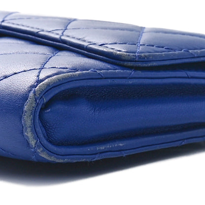 Chanel Lambskin Quilted Travel Wallet Royal Blue 11 of 11