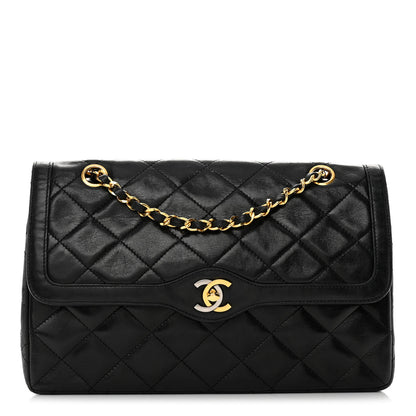 Chanel Lambskin Quilted Medium Single Flap Black 1 of 20