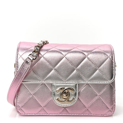 Chanel Metallic Lambskin Like A Wallet Flap Golden Pink 1 of 10