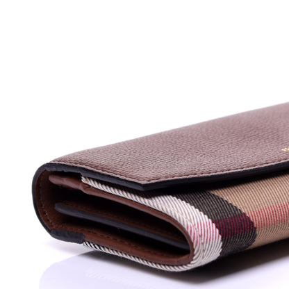 Burberry Grainy Calfskin House Check Continental Wallet Tan 6 of 9