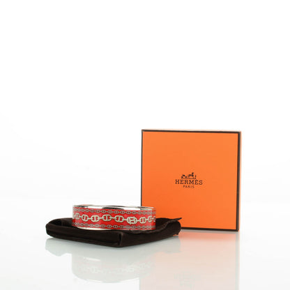 Hermes Enamel Printed Wide Chaine d'Ancre Bracelet 70 5 of 5