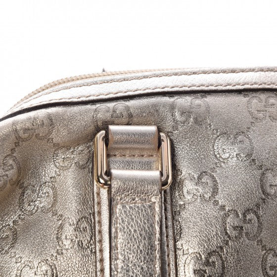 Gucci Metallic Guccissima Boston Gold 5 of 9