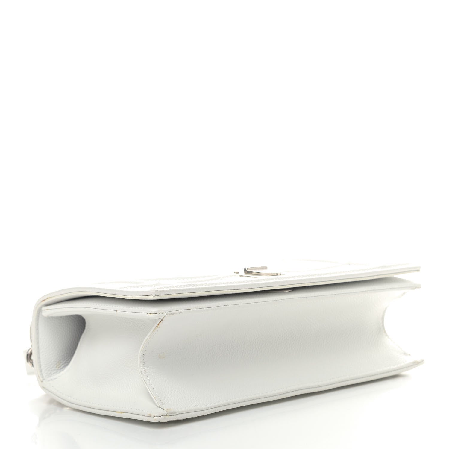Christian Dior Grained Calfskin Small Diorama Flap Bag Off White 4 of 14