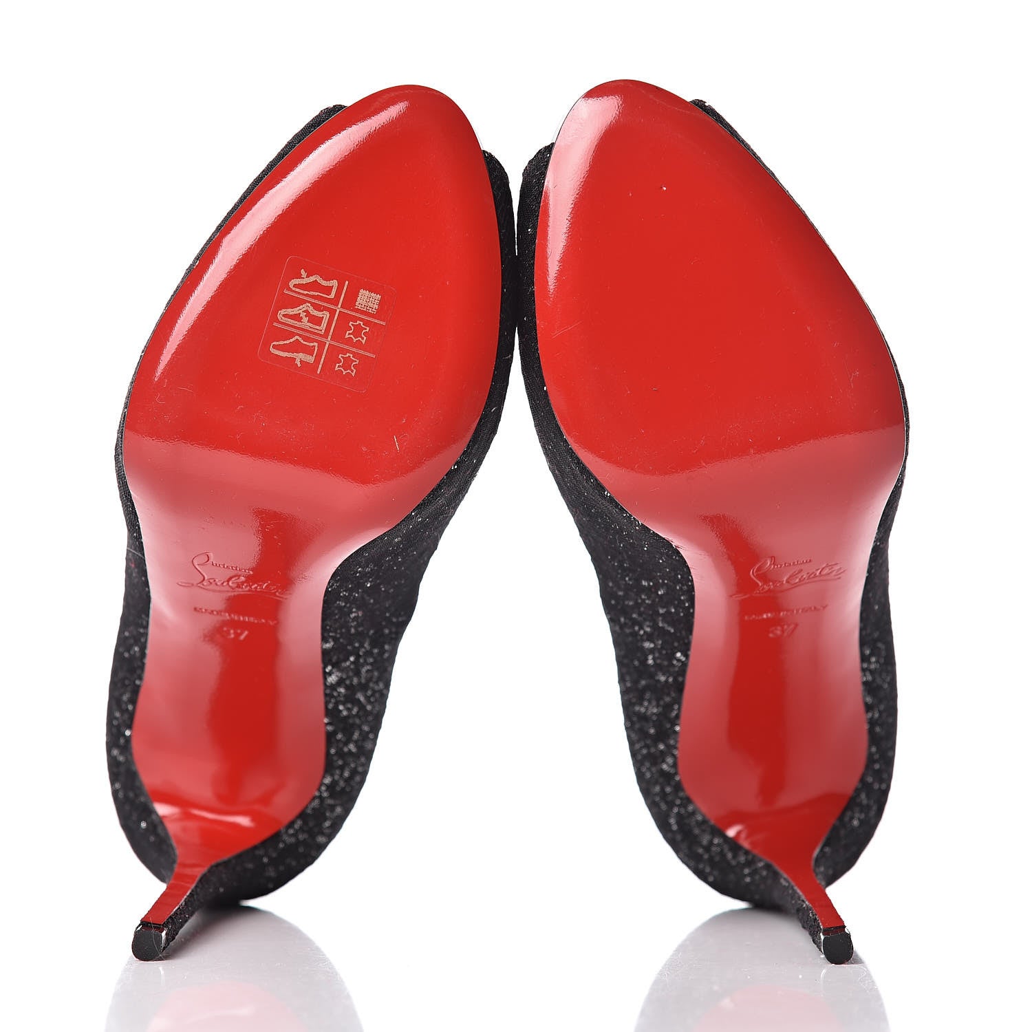 Christian Louboutin Glitter New Very Prive 120 Pumps 37 Black 6 of 8