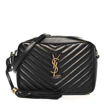 Saint Laurent Calfskin Matelasse Monogram Lou Camera Bag Black 1 of 9
