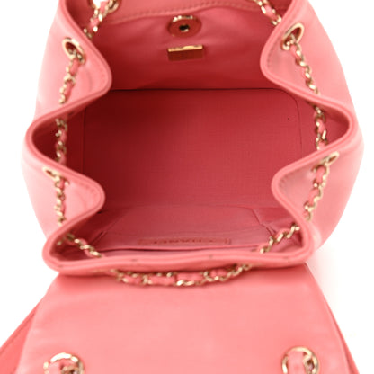 Chanel Lambskin Quilted Small Duma Drawstring Backpack Pink 5 of 10