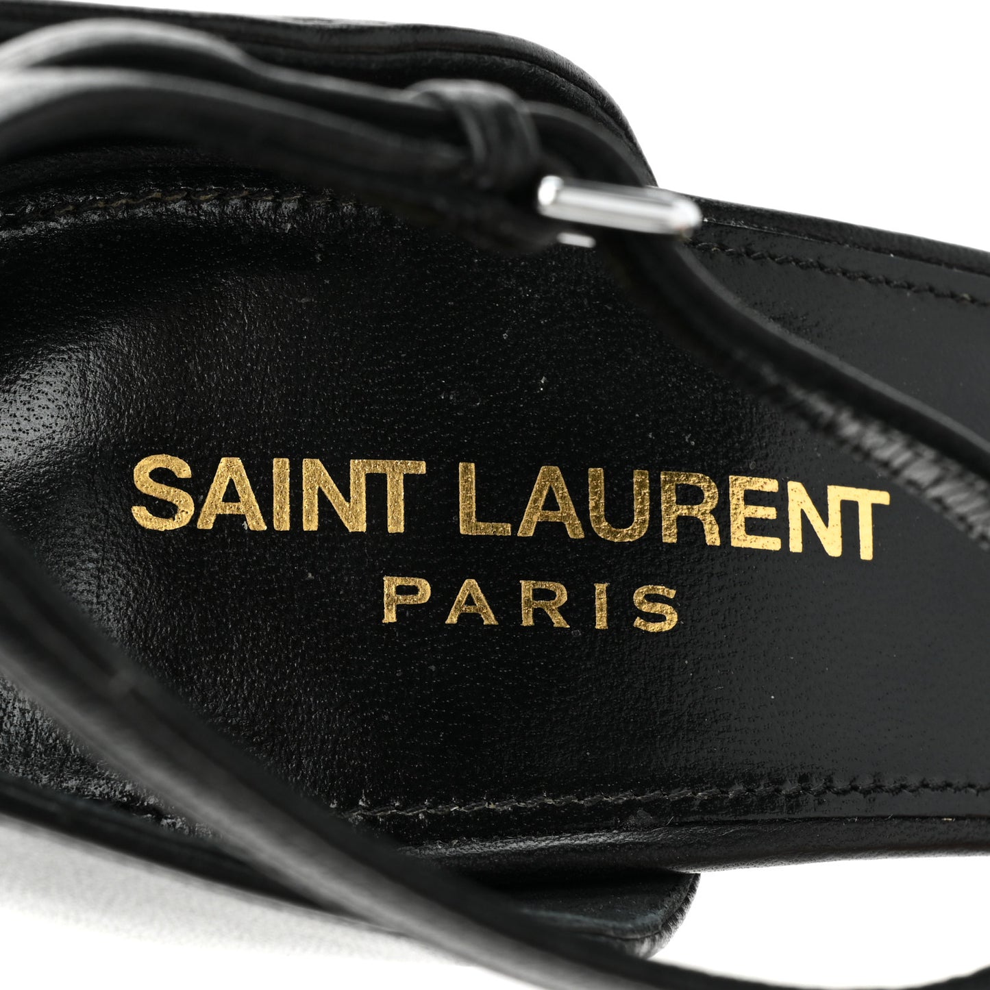 Calfskin Opyum 110 Sandals 38.5 Black Silver