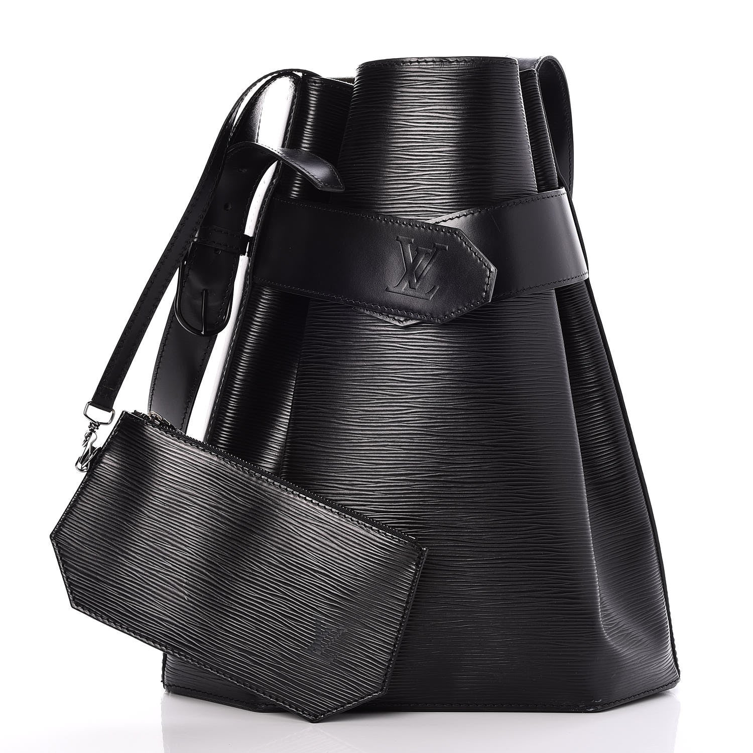 Louis Vuitton Epi Sac D'Epaule GM Black 3 of 11