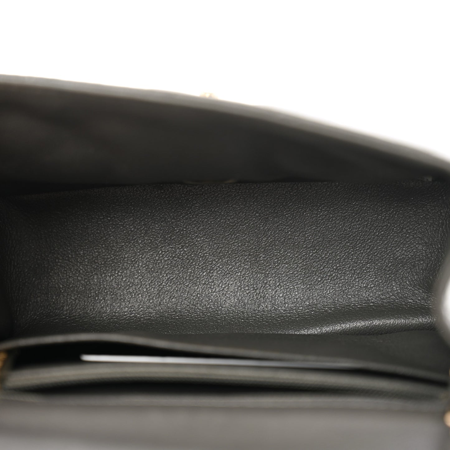 Lambskin Quilted Mini Square Flap Dark Grey
