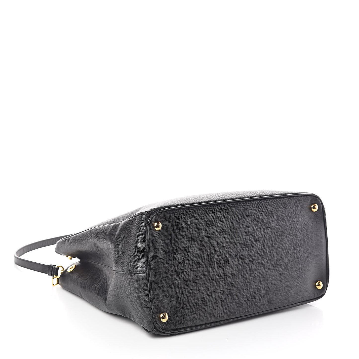 Saffiano Large Galleria Double Zip Tote Black