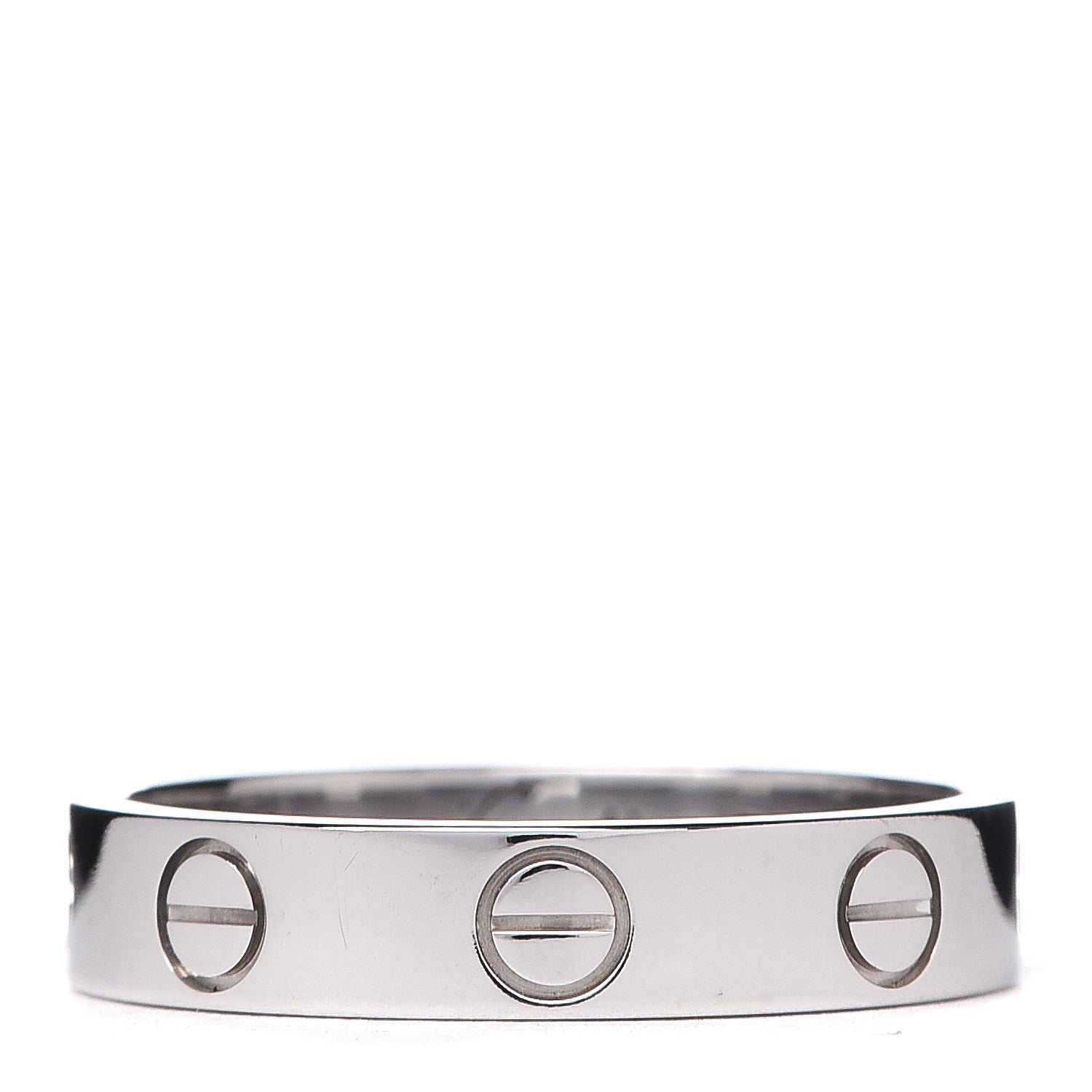 Cartier 18K White Gold 3.5mm LOVE Wedding Band Ring 50 5.25 1 of 4