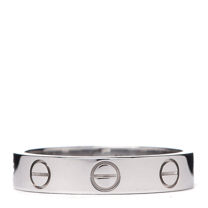 Cartier 18K White Gold 3.5mm LOVE Wedding Band Ring 50 5.25 1 of 4