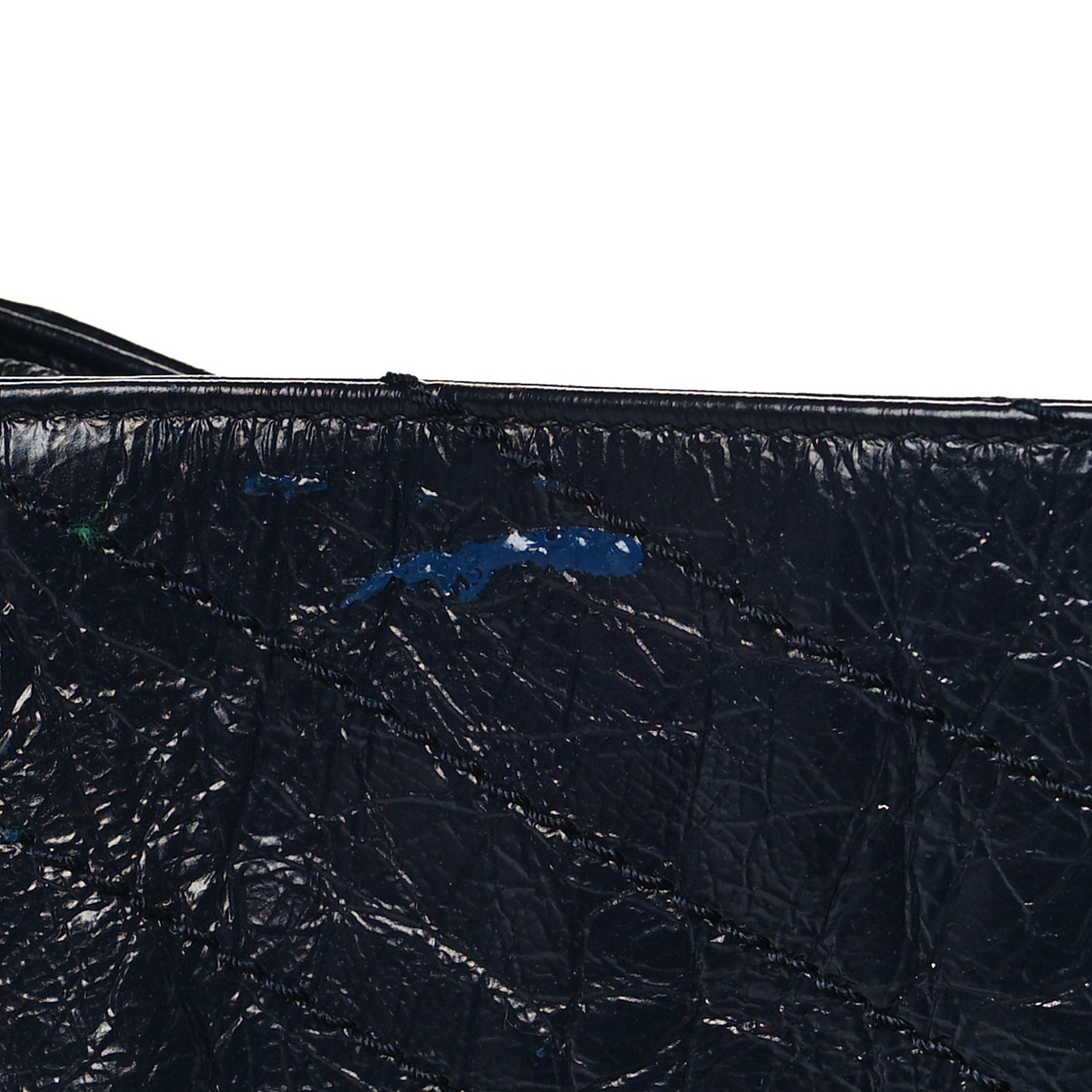 Crinkled Calfskin Matelasse Monogram Niki Shoulder Bag Deep Marine