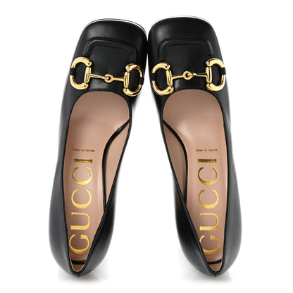 Gucci Malaga Kid Horsebit 75mm Pumps 38.5 Black 2 of 10
