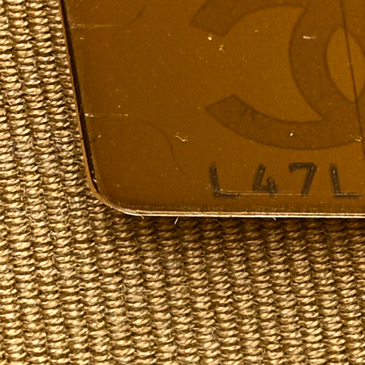Lambskin Quilted CC Pearl Crush Wallet on Chain WOC Beige