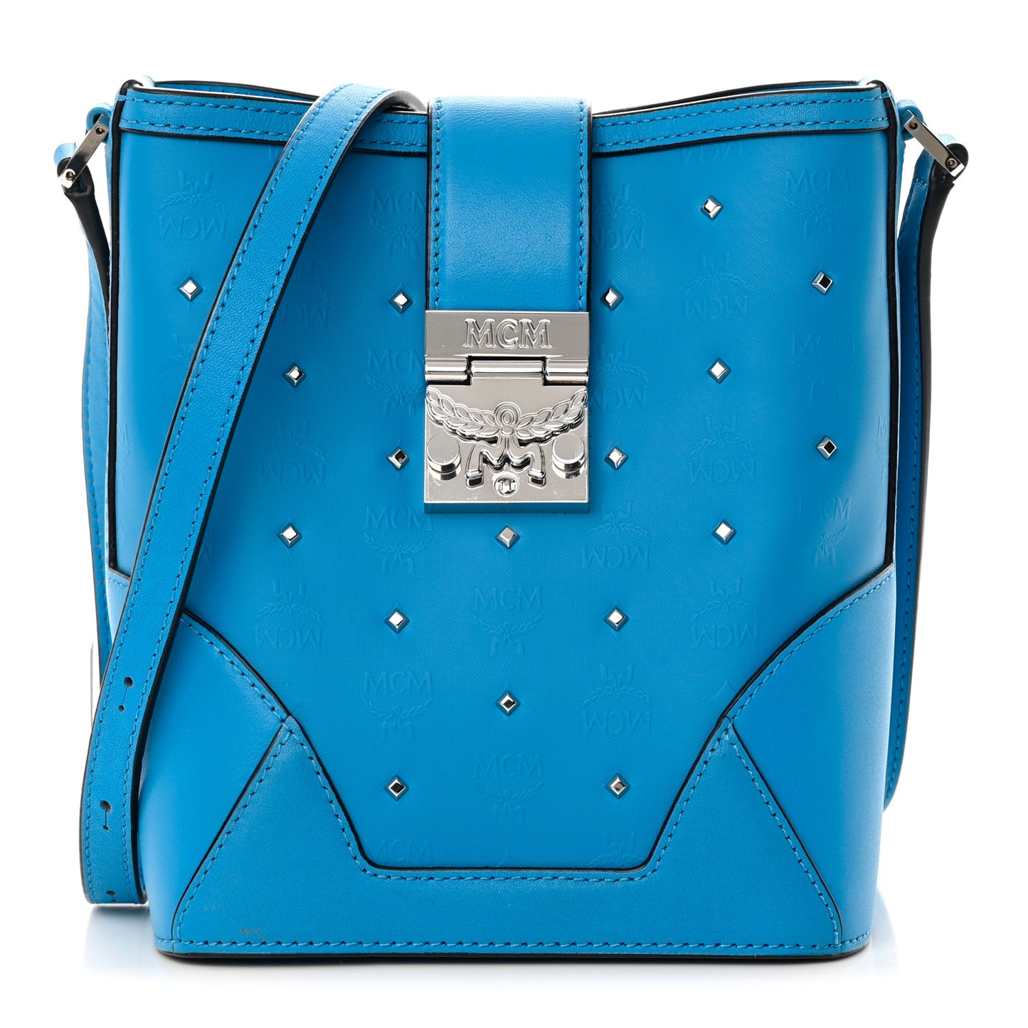 Odeon Studded Mini Claudia Hobo Tile Blue
