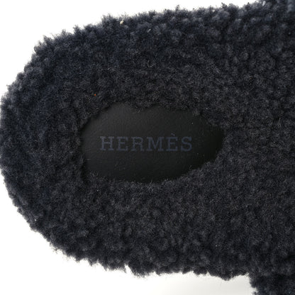 Hermes Woolskin Mens Chypre Sandals 43 Gris Chine 7 of 8