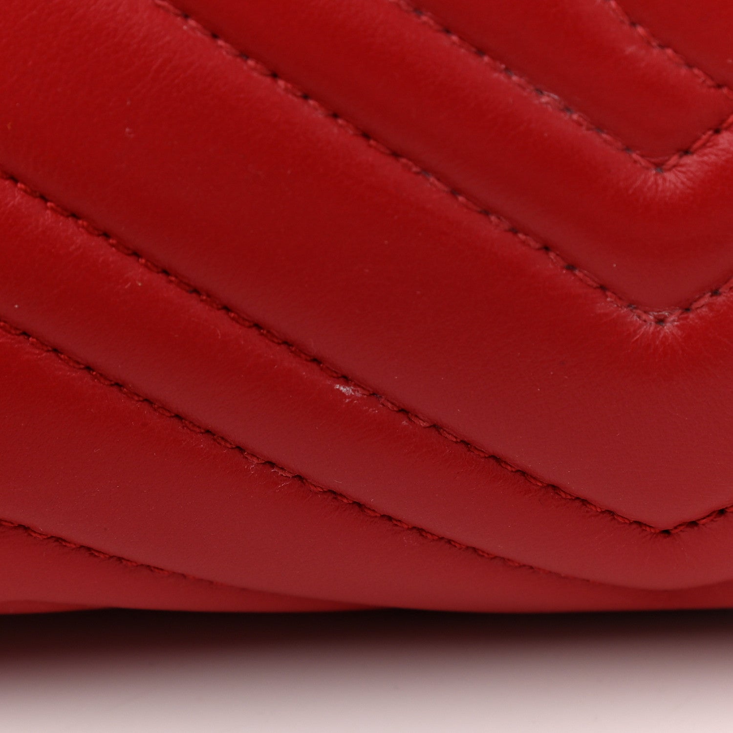 Gucci Calfskin Matelasse Medium GG Marmont Tote Hibiscus Red 13 of 15