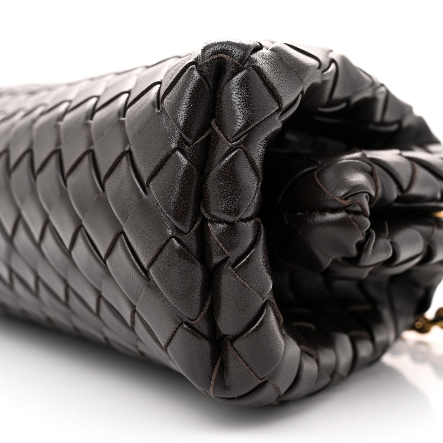 Bottega Veneta Nappa Intrecciato Teen The Lauren 1980 Clutch With Chain Fondant 10 of 11