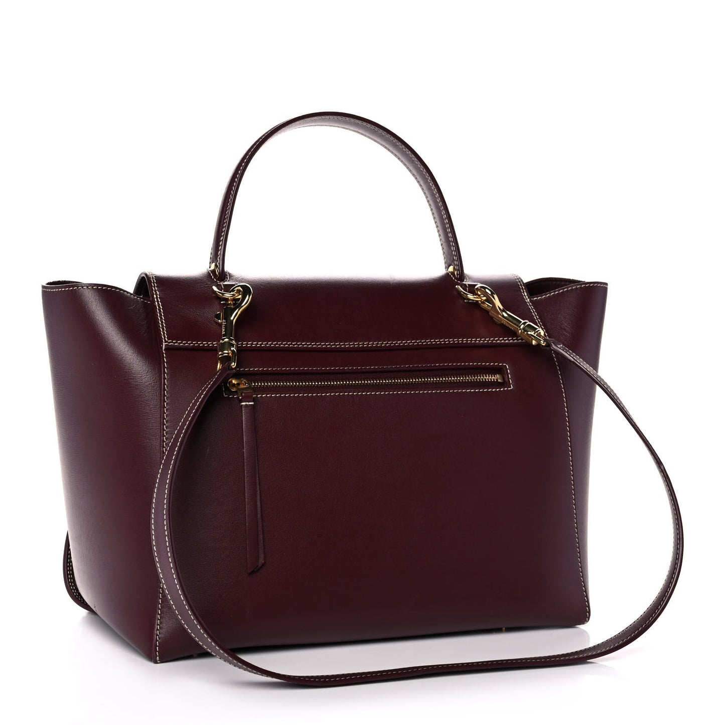Natural Calfskin Mini Belt Bag Burgundy