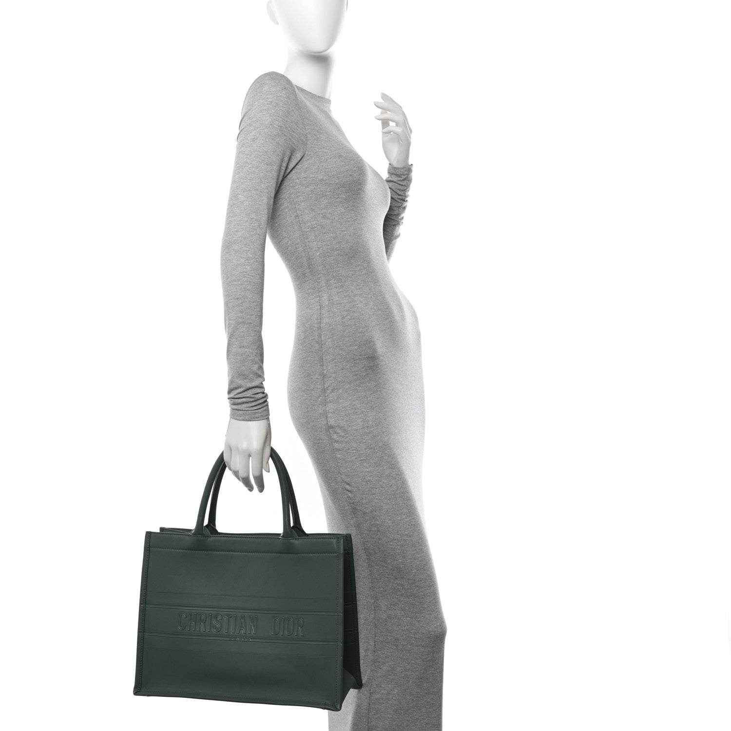 Christian Dior Calfskin Embossed Medium Book Tote Orage 2 of 16