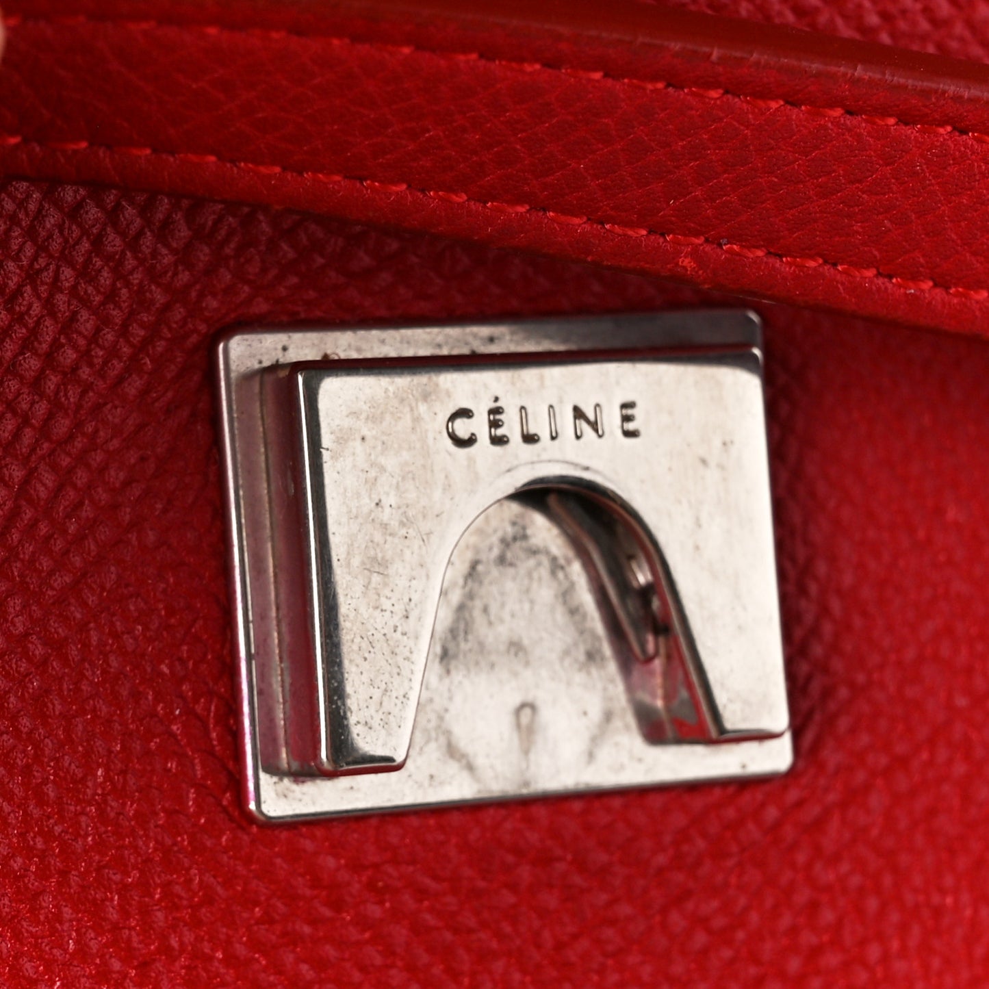 Baby Grained Calfskin Micro Belt Bag Coquelicot
