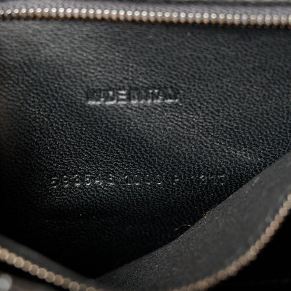 Balenciaga Shiny Calfskin Monochrome Crocodile Embossed Small Hourglass Top Handle Bag Black 7 of 10