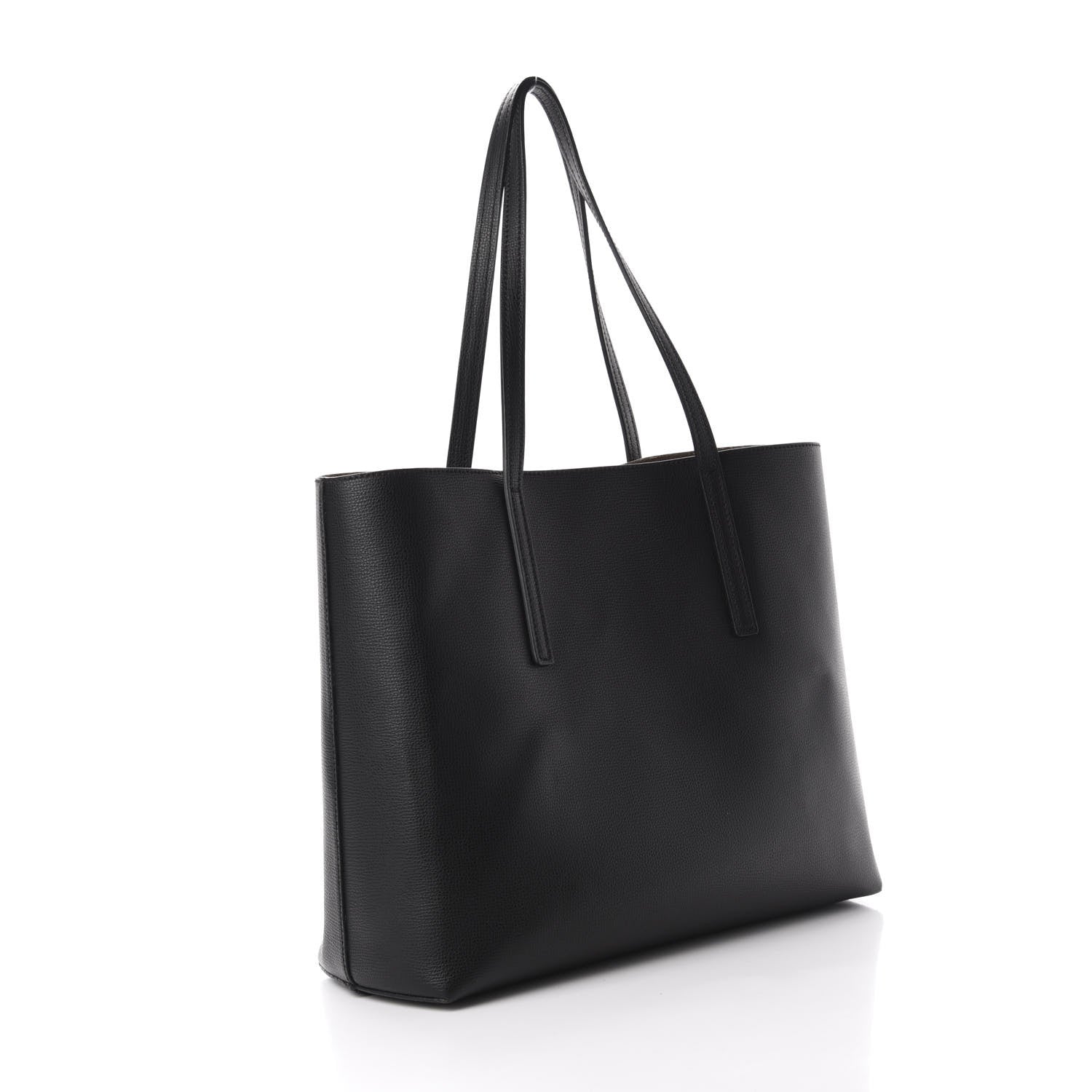 Fendi Vitello Vienna Enamel F is Fendi Shopping Tote Black Taupe 3 of 10