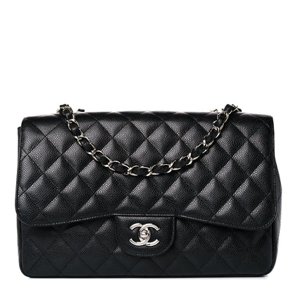 Chanel Caviar Quilted Jumbo Single Flap Black 1 of 12