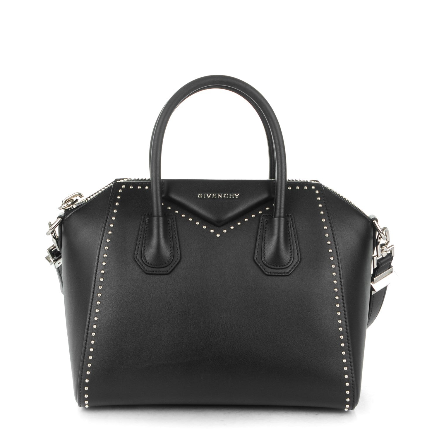 Givenchy Calfskin Small Studded Antigona Black 1 of 7