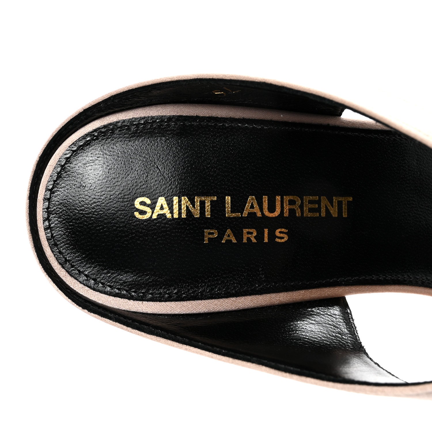 Saint Laurent Crepe Satin Dive 110 Mule Sandals 38.5 38.5 Genuine Nude 8 of 10
