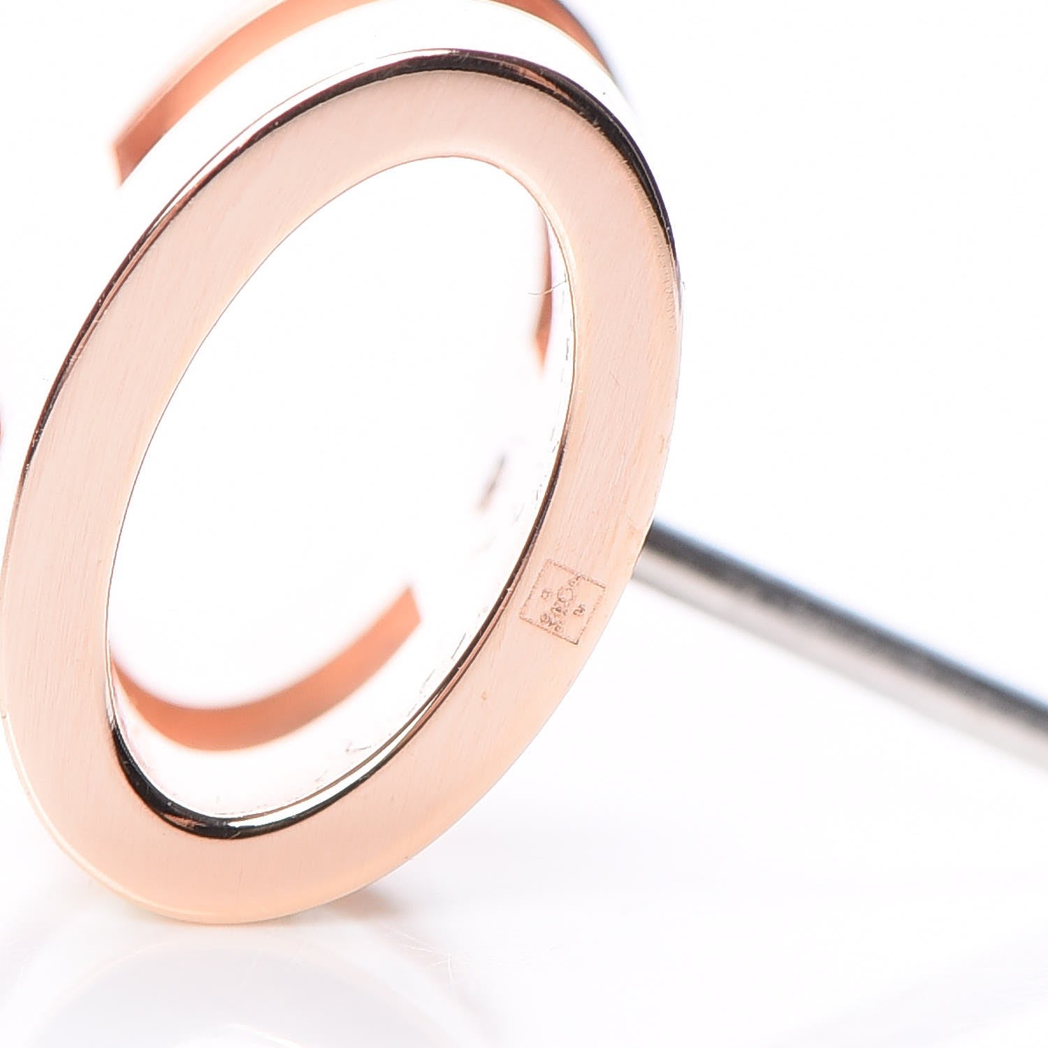 Hermes Rose Gold Lacquered Pop H Earrings White 5 of 6