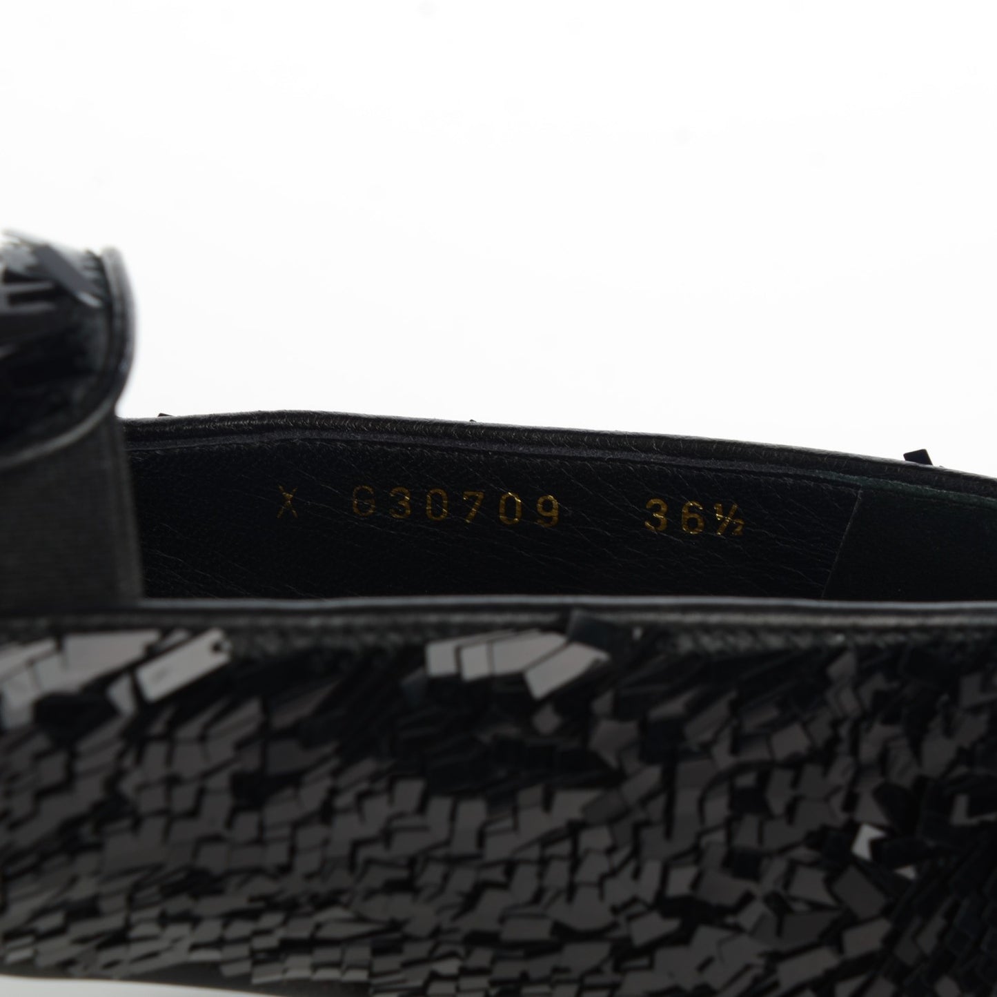 Sequin CC Loafers 36.5 Black