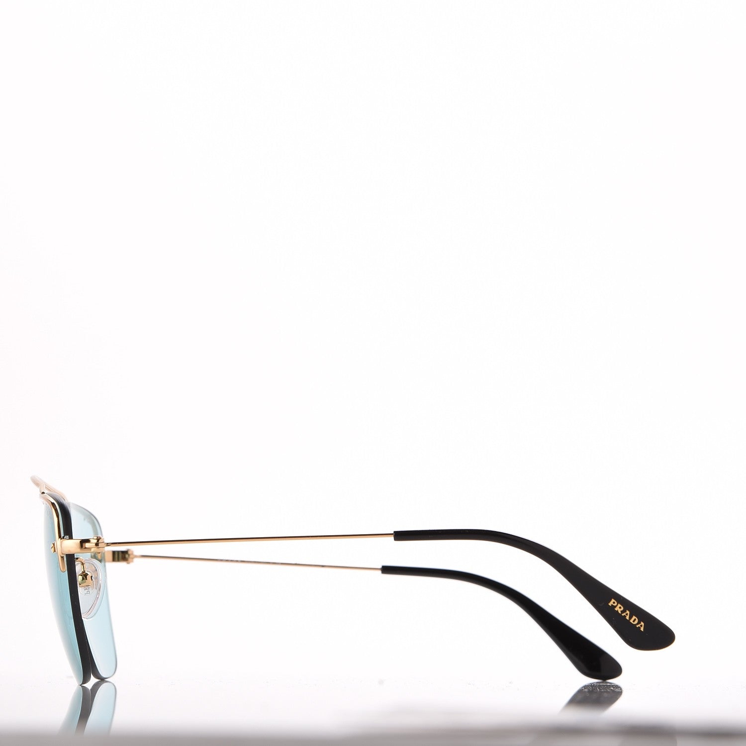 Prada Rimless Sunglasses SPR 570 Gold 3 of 7