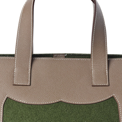 Hermes Epsom Felt Petit H Decoupe Basse PM Skeleton Tote Etoupe 9 of 14