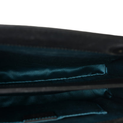 Gucci Suede Patent Web Small Ophidia Chain Shoulder Bag Blue Black 5 of 10