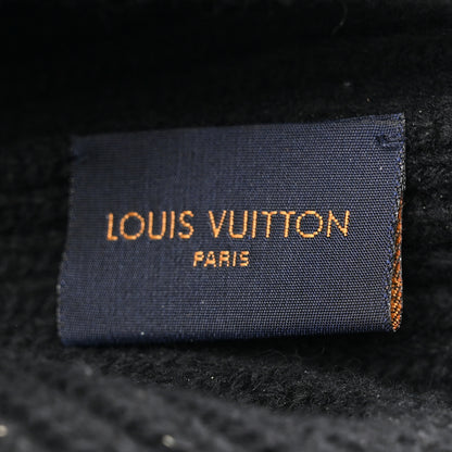 Louis Vuitton Wool LV initials Monogram Beanie Hat Black 5 of 6
