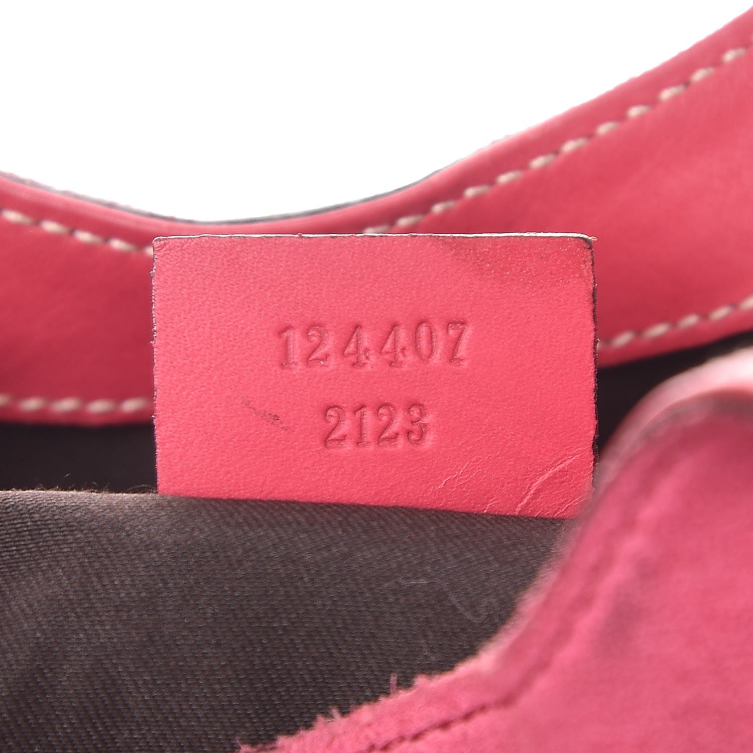 Gucci Suede Monogram Large Bardot Pink 8 of 25