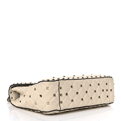 Valentino Garavani Nappa Medium Rockstud Spike Shoulder Bag Light Ivory 4 of 17
