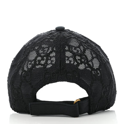 Gucci GG Net Embroidered Baseball Hat M Black 6 of 8