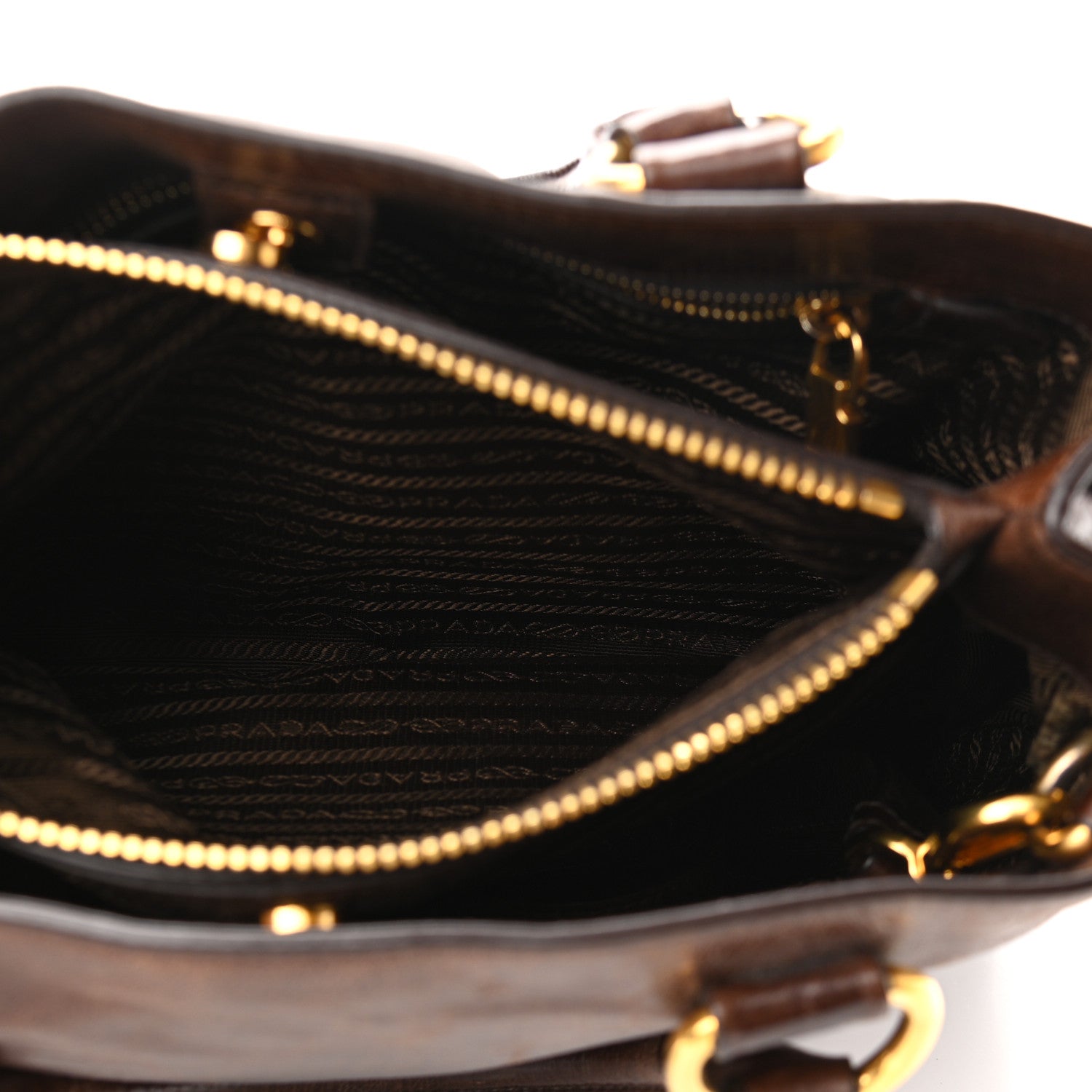 Prada Vitello Shine Shopping Satchel Bruciato 10 of 13