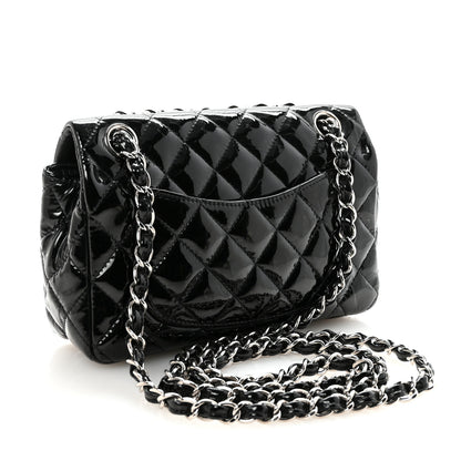 Chanel Patent Calfskin Quilted Mini Rectangular Flap Black 3 of 10