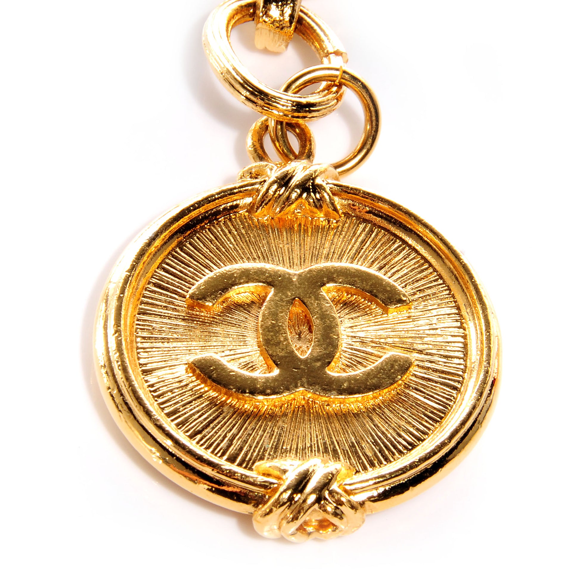 Chanel Metal Chain CC Medallion Belt Gold 3 of 6