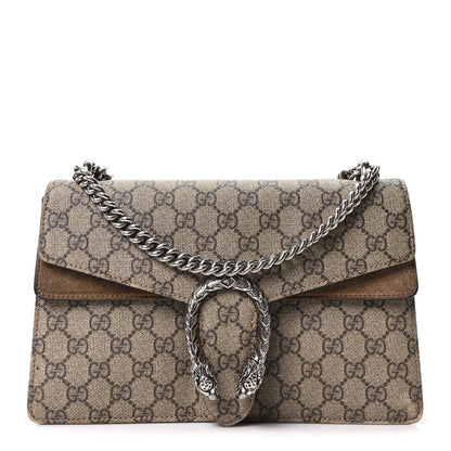 Gucci GG Supreme Monogram Small Dionysus Shoulder Bag Taupe 1 of 10