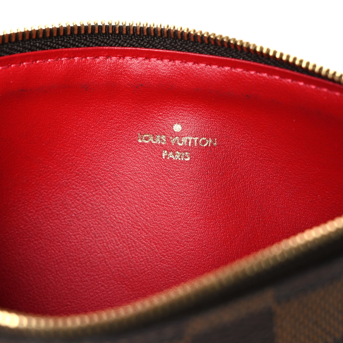 Damier Ebene Felicie Chain Wallet Zippered Insert