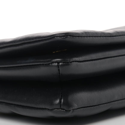 Louis Vuitton Lambskin Embossed Monogram Pochette Coussin Black 7 of 9