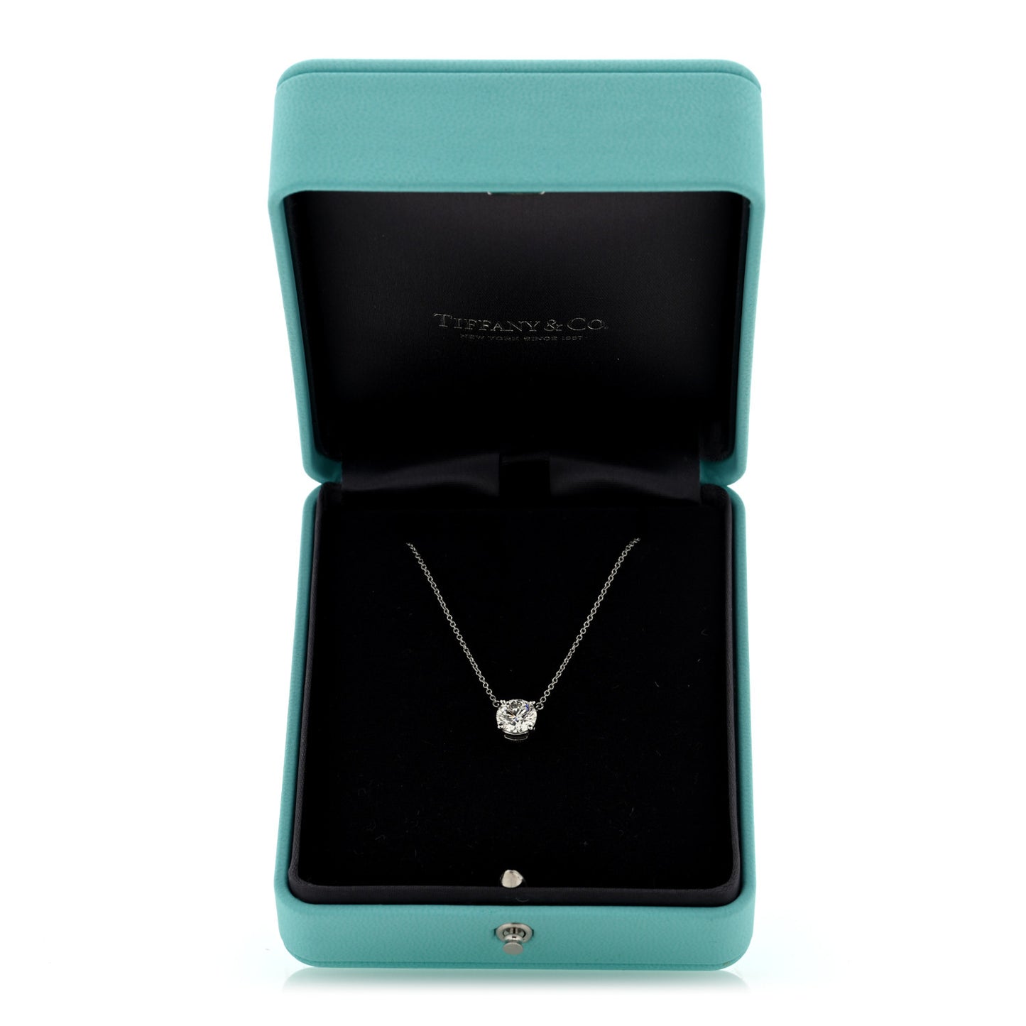 Platinum Diamond 1.52ct Solitaire Pendant Necklace