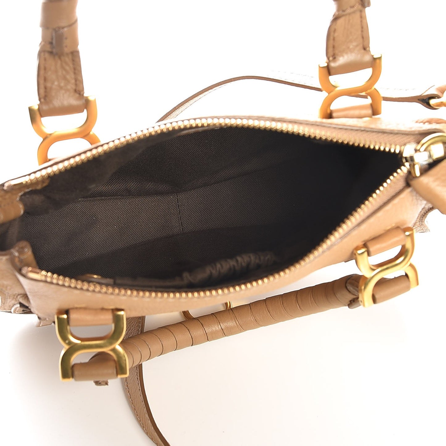 Calfskin Mini Marcie Satchel Blonde Chestnut