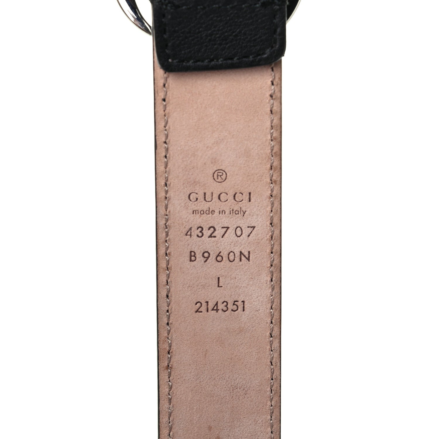 Gucci Calfskin Kids Double G 20mm Belt L Black 4 of 5