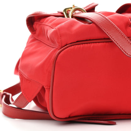 Prada Tessuto Nylon Small Backpack Rosso 6 of 9